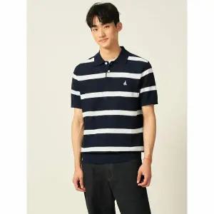 [빈폴] 볼드 스트라이프 칼라넥 니트  네이비 (BC5451C42R)