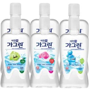 어린이가그린 아동가글 380mlx6개/사과/딸기/청포도맛