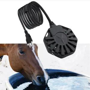 비우비 500W 가축 온수기 - 50갤런 말 수조용 온도 조절 농장 탈식기 조류 목욕용 알루미늄 PTFE 잠수식