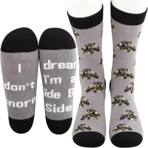 MBMSO 코를 골지 않는 2켤레 꿈꿔요 나란히 있는 UTV 양말 선물 ATV 애호가를 위한 쿼드 라이더를