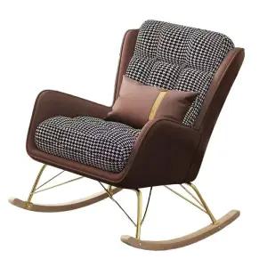 스윙 흔들 의자 패브릭 1인용 거실 안락 싱글 소파 곡선형