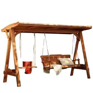 야외 그네 흔들 의자 체어 펜션 스윙 원목