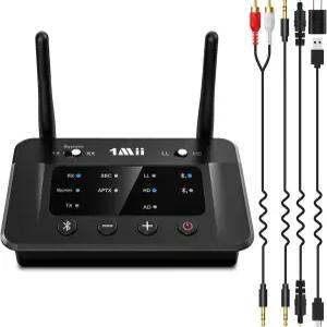 TV 홈 스테레오 BT 헤드폰용 1Mii B03 Bluetooth 5.3 송신기 수신기 aptX 저지연/적응형/HD 오디오 어댑터