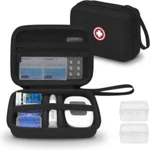 용품 여행 케이스 검사 키트를 위한 휴대용 정리함 미터가 포함된 혈당 모니터링 키트 스트립 랜싯 랜싱