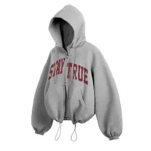 매장정품[브랜드명]PRINOAR [기모선택] 아치 스테이 버건디 스트링 오버핏 투웨이 후드집업 - 멜란지F6F-AZ