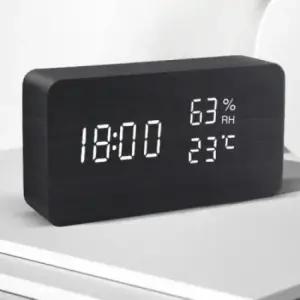 [Deco] 음성컨트롤 루미너스 LED탁상시계 블랙