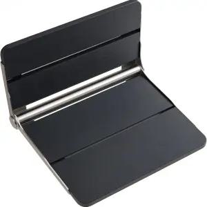 17.5인치 접이식 샤워 시트 벽 장착 내부 샤워를 위한 HDPS 벤치 의자 방수 욕실 400LBS 무게 용량 검은색