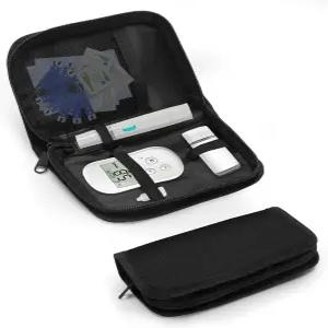 HJKEMI 혈당 모니터 케이스 휴대용 가방 검사 키트 정리함 공급 보관 액세서리