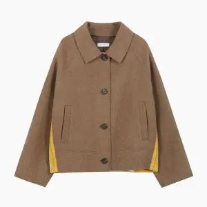 베네통 Online Exclusive 자카드 니트 블록 하프 코트 BACTE1561BR1181559