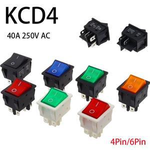 1PCS 40A 250V AC 고전류 ONOFF Eelding 기계 KCD4 스털링 실버 포인트 로커 전원 버튼 스위치 용 특수 46P