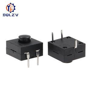 10PCS 손전등 스위치 버튼 자동 잠금 강한 빛 2 On 및 1 Off 213BS