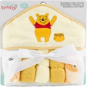 곰돌이 푸 후드 타월 및 행주 세트
