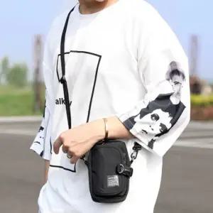 크로스백 휴대폰가방 미니 남자 스트릿패션 여자 옆으로매는가방 메일백 학생메신저백