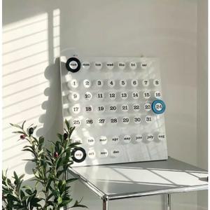날짜 조정 반복 사용 가능한 링 타입 벽걸이 만년 달력