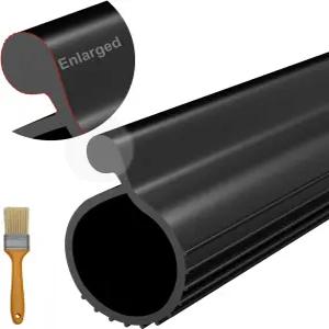 차고 도어 씰 P 전구 - 단일 채널 도어용 8피트 유연한 내후성 TPE 간편한 DIY 설치 외풍 방지 소음 감소