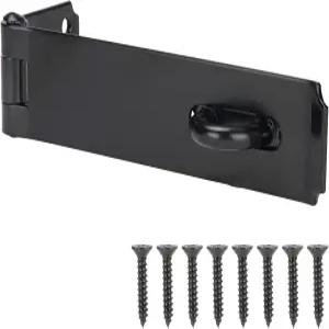 힐마스터 헤비 듀티 도어 해스프 래치 7-3/4인치 초두께 스틸 세이프티 게이트 잠금