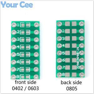 20pcs5pcs SMT DIP 어댑터 변환기 0805 0603 0402 커패시터 저항 LED 핀보드 FR4 PCB 2.54mm 피치 SMD 회전