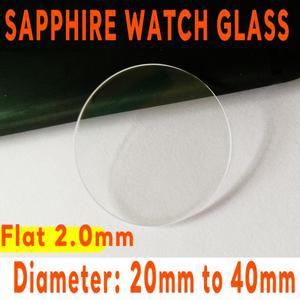 [호환품]2mm 플랫 사파이어 시계 유리 ~ 라운드 교체 기계식 크리스탈 렌즈 미네랄 안경 수리 도구
