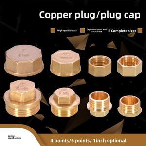 황동 육각 외부 나사 플러그 내부 파이프 캡 4인치 6인치 캡