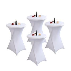 칵테일 테이블 커버 신축성 있는 스판덱스 사각 모서리 하이탑 지름 24인치 높이 43인치