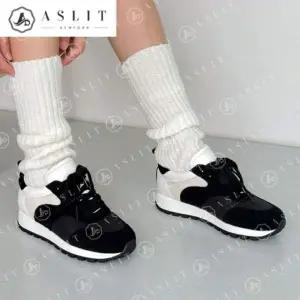 [애슬릿] 여성 스니커즈 스웨이드 배색 단화 운동화 발 편한