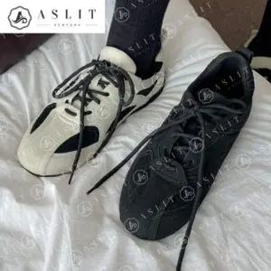 [애슬릿] 여성 스니커즈 메쉬 콤비 배색 단화 운동화 발 편한