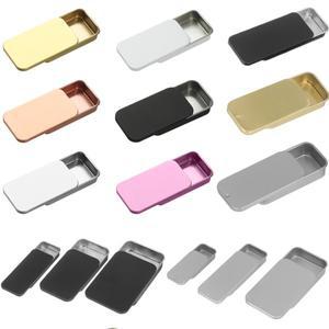 미니 소형 호환 철 상자 슬라이드 직사각형 빈 통 보관 웨딩 보석 알약 케이스 주석 컨테이너 화장품