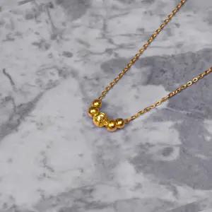 순금 24K 포인트 클로버 비즈 여성 여자 7.5g 금 목걸이