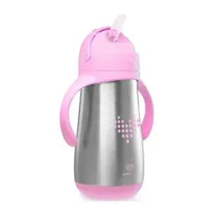 유미 유아컵 스텐 진공 단열 보온 보냉 350ml 핑크