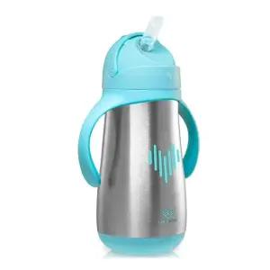 유미 유아 스텐 빨대컵 보온 보냉 휴대용 350ml 민트