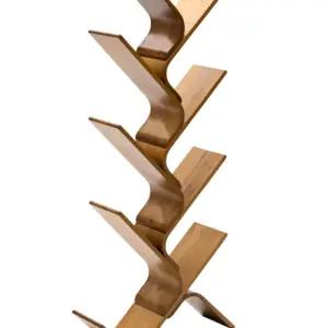 사선 책장 스탠드 인테리어 원목 선반 도서관 책꽂이