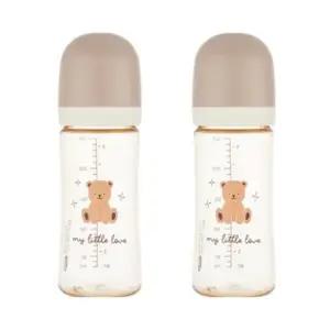 아기 수유 젖병 젖꼭지 M 세트 250ml 베이지