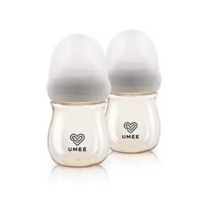 유미 신생아 젖병 젖꼭지 포함 세트 오트밀 160ml X2