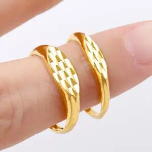 [골드모아]여자 순금 반지 디자인 3.75g [컷팅 라운드 육각 고마루]