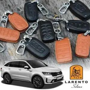 쏘렌토 MQ4 안심 스마트키케이스 5버튼 가죽 키홀더 키링