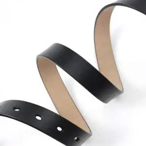 블랙 소가죽 여성용 캐주얼 청바지 벨트 스트랩