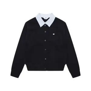 매장정품 ECOLIER 셔츠레이어드넥니트가디건 (26A5081)