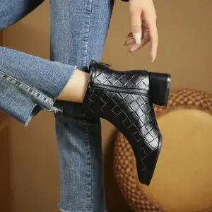 앵클부츠여성부츠첼시JW816 기모부츠 기모안감부츠 여성부츠 겨울부츠 5cm굽 워커부츠