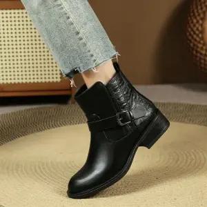 악어가죽무늬여성부츠 겨울앵클부츠MR-9 레이스업워커 여성부츠 겨울부츠 워커부츠