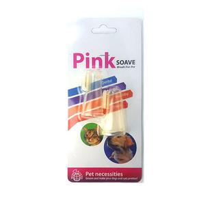 쏘아베 핑크 손가락 칫솔 2P 강아지 고양이 핑거칫솔