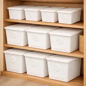 1 ＋1 도트 리빙박스 정리함 24L / 60L / 80L / 수납함 정리함 옷 이불정리