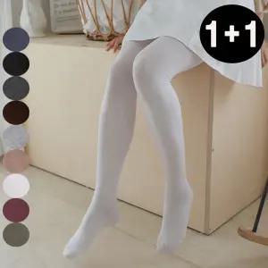 2결레/ 국산/ 여성 면타이즈/겨울스타킹/면스타킹/타이즈/검정/화이트/무발/유발/고리