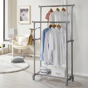 왕자 2단더블이동식선반행거_329-1