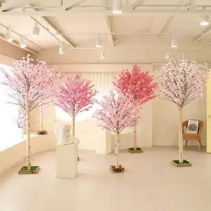인테리어 조화나무 자작 벚꽃 구름 라일락 Y형 인조나무 1.8M~2.4M