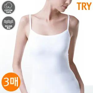 [TRY] 여 순면 스마트 케미솔런닝 3매
