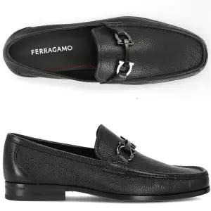 [페라가모] 그랜디오소 GRANDIOSO NERO 642848 간치니 로퍼