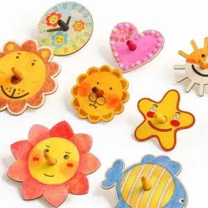 [문구티쳐] 민화샵 나무팽이 만들기 5개묶음 팽이놀이 diy 색칠하기