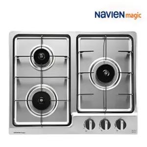 나비엔매직 GRB-2103 3구 빌트인 가스레인지 매립형 가스쿡탑 건전지식 스텐 타공 560x440