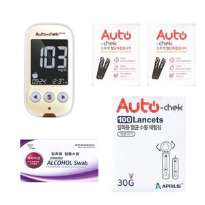 오토첵플러스 아이센스 혈당측정기 풀세트 (혈당측정기+채혈기+시험지110매+채혈침110개+알콜솜100매)