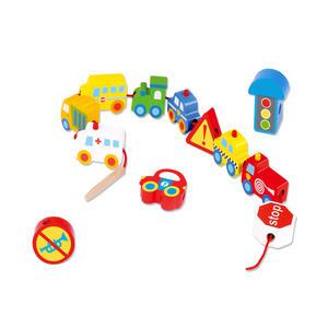 [젠토이] 원목 자동차 끈꿰기(512) /원목교구